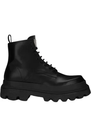 Dolce & Gabbana Lace-up Boots, male, , Size: 10 1/2 US Trekking Calf Leather Boot