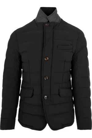 MOORER Down Jackets, male, , Size: 3XL Quilted Button-Front Jacket