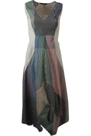 High Midi Dresses, female, , Size: 2XS Vichy Checkered Dress