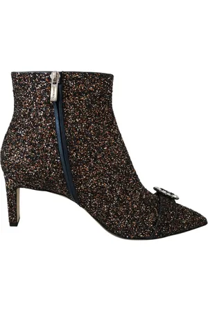Jimmy Choo Heeled Boots, female, , Size: 11 1/2 US Amethyst Mix Pointed Toe Boots
