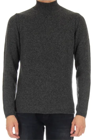 Roberto Collina Turtlenecks, male, , Size: L Grey Wool and Camel Sweater