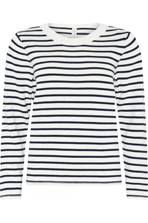 Skovhuus Round-neck Knitwear, female, , Size: L Classic Striped Jumper Blouse