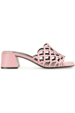 Sergio Rossi Heeled Mules, female, , Size: 7 1/2 US Mermaid Leather Sandals
