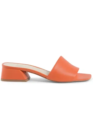 19V69 Italia Heeled Mules, female, , Size: 6 US Leather Sandal with 4cm Heel