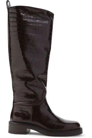 Stuart Weitzman High Boots, female, , Size: 10 US Walnut Tonal Riding Boot