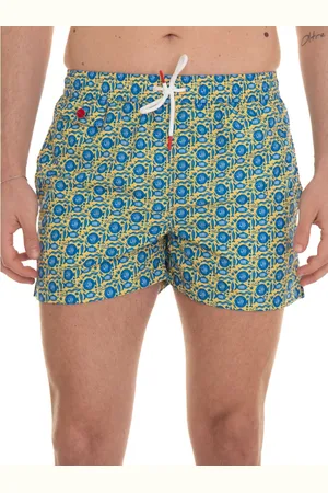 Kiton Beachwear, male, , Size: M Fish Pattern Bicolored Boardshort with Pockets