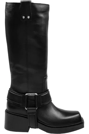 vic matiè High Boots, female, , Size: 7 US Leather Ankle Boots Square Toe