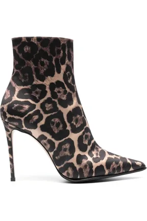 LE SILLA Heeled Boots, female, , Size: 7 US Leopard Print Pointed Toe Boots