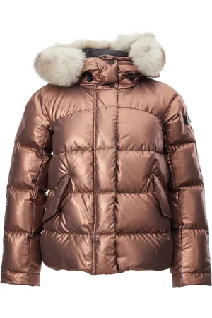 Peuterey Winter Jackets, female, , Size: XS Bronze Metal Padded Jacket `Mils`