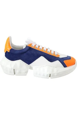 Jimmy Choo Sneakers, female, , Size: 6 1/2 US Stretch Mesh/Leather Mix Sneakers