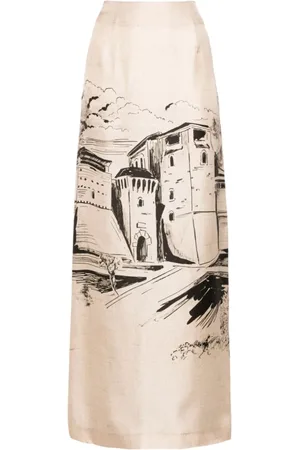 Alberta Ferretti Midi Skirts, female, , Size: XL Skirts for Women