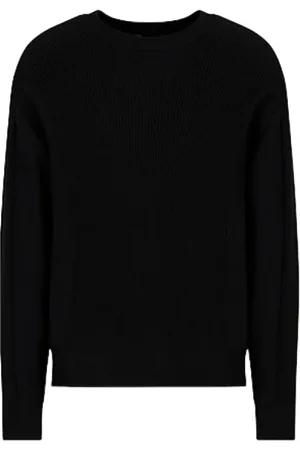 Armani Exchange Sweatshirts, male, , Size: S Crew Neck Wool Blend Sweater