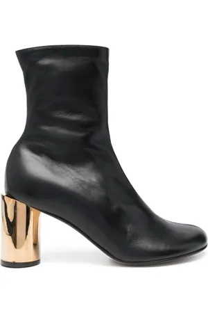 Lanvin Heeled Boots, female, , Size: 8 US Leather Round-Toe Boots