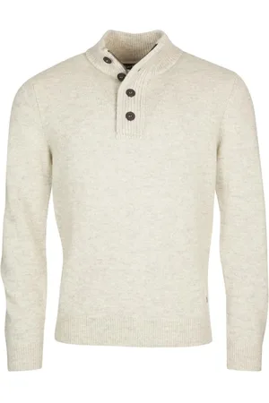Barbour Turtlenecks, male, , Size: XL Half-Zip Sweater with Patches