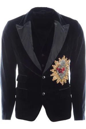 Dolce & Gabbana Blazers, male, , Size: S Men`s Applications Blazer and Waistcoat