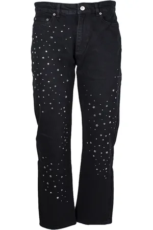 Chiara Ferragni Straight Trousers, female, , Size: W30 Strass Trousers Galaxy