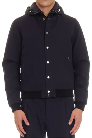 MOORER Bomber Jackets, male, , Size: L Bomber Jacket with Detachable Hood