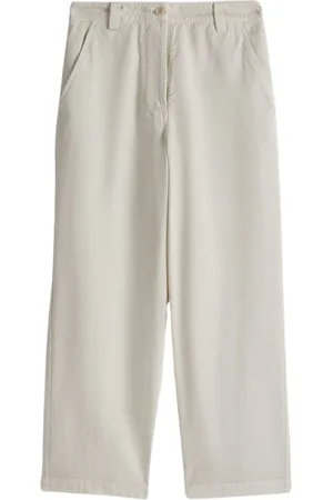 Aspesi Wide Trousers, female, , Size: XS Wide Leg Cotton Gabardine Pants