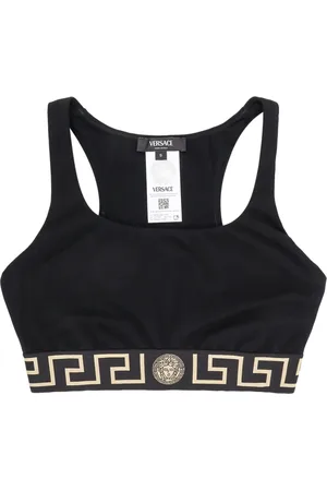 VERSACE Sport Bras, female, , Size: S Sleeveless Crop Top with La Greca