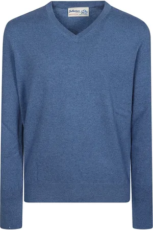 BALLANTYNE Cashmere Knitwear, male, , Size: L Classic V-Neck Sweater