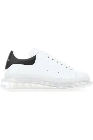 Alexander McQueen Sneakers, female, , Size: 7 1/2 US Leather Sneakers with Black Heel