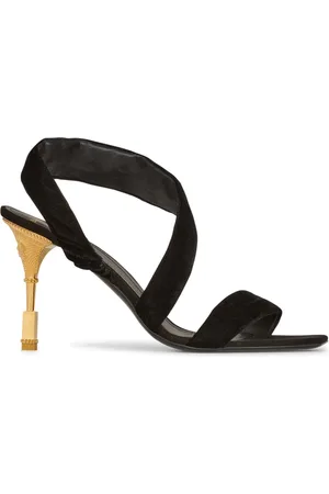 Balmain High Heel Sandals, female, , Size: 9 US Suede Moneta sandals