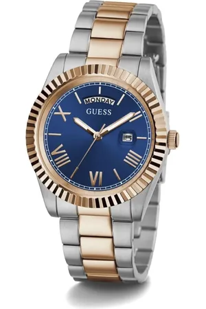 Guess Watches, male, , Size: ONE SIZE Connoisseur Stainless Steel Watch Silver Rosegold