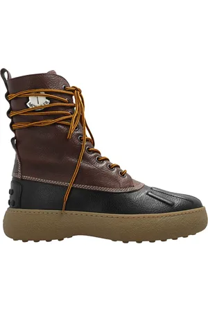 Moncler Lace-up Boots, male, , Size: 9 US Lace-up Leather Boots