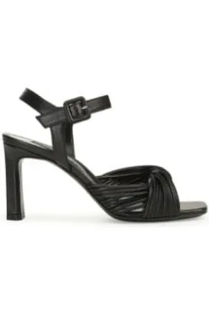 Sergio Rossi High Heel Sandals, female, , Size: 5 US Twist-Detailed Leather Sandals