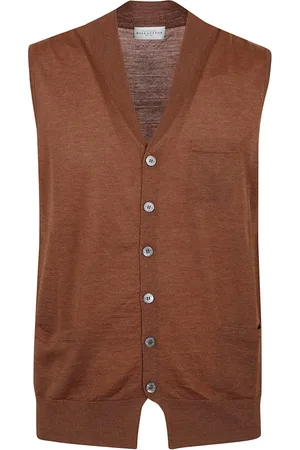 BALLANTYNE Cardigans, male, , Size: 2XL Classic V Neck Gilet