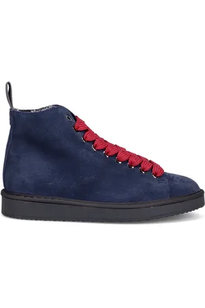 Panchic Sneakers, female, , Size: 8 US Suede Ankle Boot with Red Laces