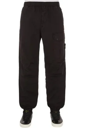 Stone Island Straight Trousers, male, , Size: W32 Supima Cotton Twill Stretch Jogger Pants