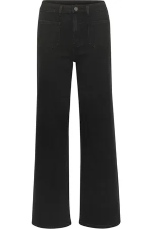 Kaffe Wide Jeans, female, , Size: XL Flared Jeans Deep Classic Style