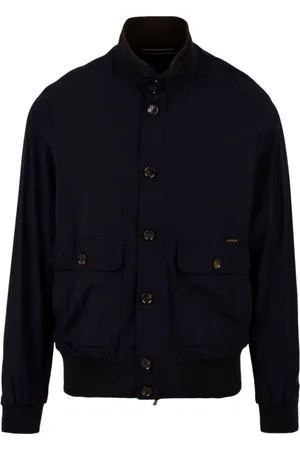 MOORER Bomber Jackets, male, , Size: M Mens Jacket Model Carlos-Kn DK BLU