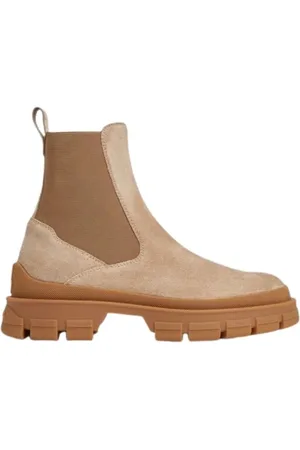 Moncler Chelsea Boots, female, , Size: 9 1/2 US Suede Chelsea Boots with Profile Sole