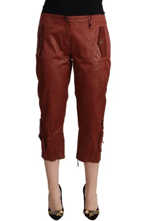 Roberto Cavalli Cropped Trousers, female, , Size: S Bomuld Bukser & Jeans