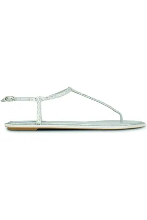RENE CAOVILLA Flat Sandals, female, , Size: 6 US Rene Caovilla Sandals Grey