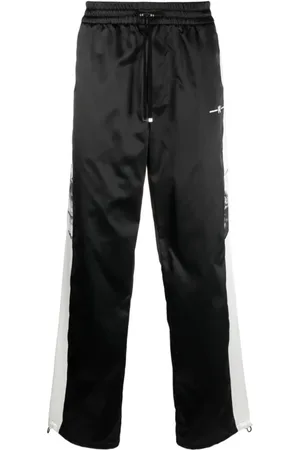 AMIRI Straight Trousers, male, , Size: L Cotton Track Pants with Contrasting Side Bands