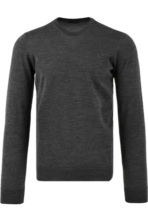 DRUMOHR Round-neck Knitwear, male, , Size: S Grey Sweaters for Men