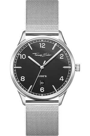 Thomas Sabo Watches, female, , Size: ONE SIZE Code TS Black Silver Watch