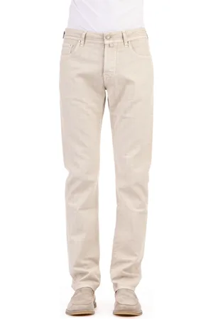 Jacob Cohen Straight Trousers, male, , Size: W33 Lightweight Pants with Exquisite Details