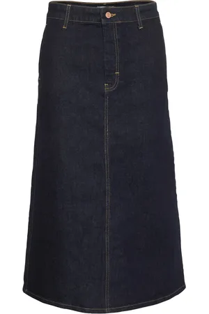 Part Two Denim Skirts, female, , Size: L Dark Denim A-line Skirt