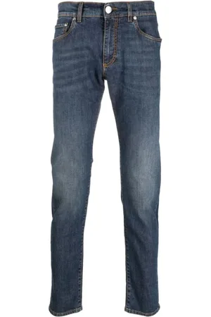 Etro Slim-fit Jeans, male, , Size: W32 Indigo Straight-Leg Jeans