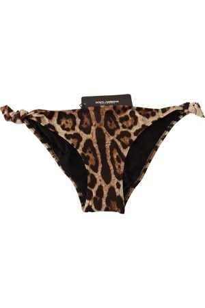 Dolce & Gabbana Bikinis, female, , Size: L Leopard Print Bikini Bottom