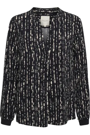 Part Two Blouses, female, , Size: XS Elegant V-Neck Blouse with Smart Print