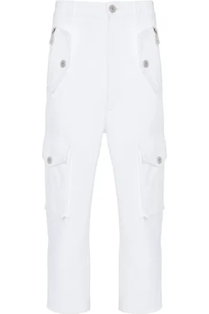 Balmain Straight Trousers, male, , Size: L Cotton Cargo Trousers