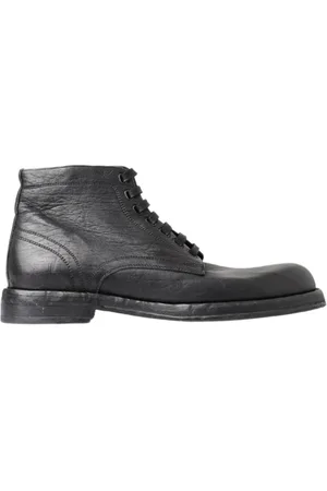 Dolce & Gabbana Lace-up Boots, male, , Size: 11 US Leather Boots