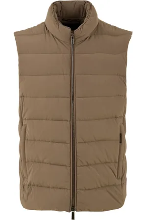 MOORER Vests, male, , Size: M Brown Oliver-KN Mens Gilet