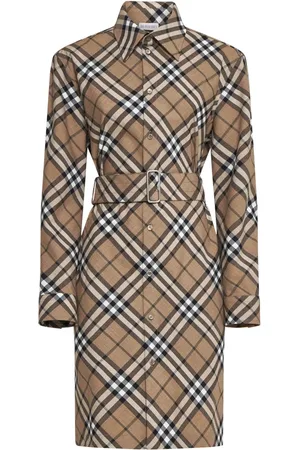 Burberry Shirt Dresses, female, , Size: 2XS Check Print Shirt Dress