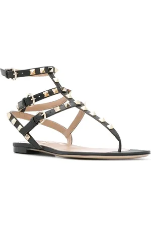 VALENTINO GARAVANI Flat Sandals, female, , Size: 6 US Rockstud Flat Flip-flop Sandals
